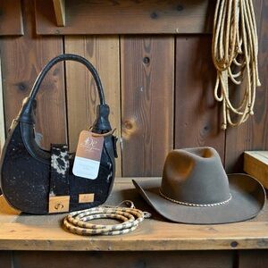 Black and White Cowhide Handbag